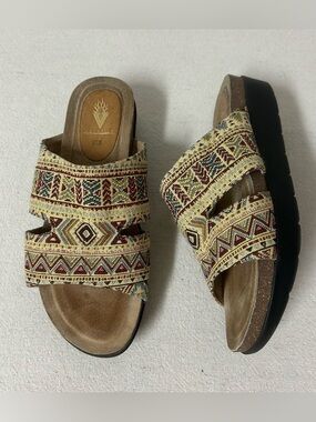 Volatile Sandals Womens 10M Multicolor Tapestry Fabric